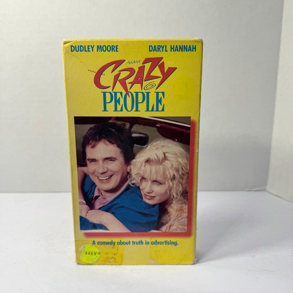 Crazy People VHS‎ 1990 Dudley Moore Daryl Hannah Paramount Comedy Movie Vintage